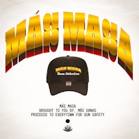 a hat with the words'mas masa'on it